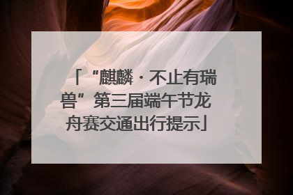 “麒麟・不止有瑞兽”第三届端午节龙舟赛交通出行提示
